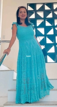 Mary Croche - Mary Castro - 029 Fan Stitch Blouse and Skirt - Blusa com Leques e Saia -  Portuguese