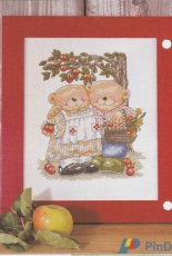 Smiley Bears Apple Harvest from DMC Needlecraft Magic