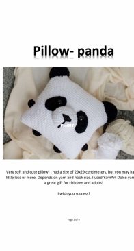 Pattern Toys Pillows - toys by hvatik - Pillow Panda