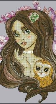 Girl With Owl by Alena Savchenko