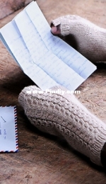Cable Wristwarmers by The Fibre Co. - Free