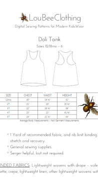Lou Bee Clothing - Doli Tank - Sizes 12mo-6y