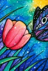 HAED QSHAND5016 Quick Stitch Tranquil Tulip by Hannah Lynn XSD