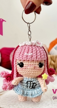 Ateliê Pingouin- Josi Sena @josisenacroche - Virgo zodiac keychain collection - Chaveiro Virgem Coleção Chaveiros de Signos (Portuguese) (Free)