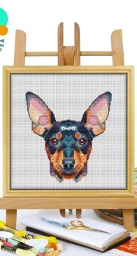 Awesome Pattern Studio - CS2129 - Mandala Miniature Pinscher XSD