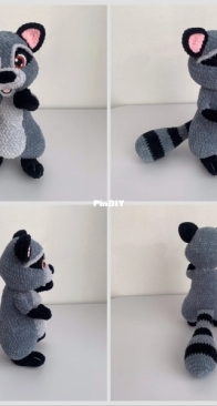 Crochet Toys Digital - Andrey Shusterman - Funny Plush Raccoon - English