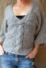 Cabled Sweater by Hinke/Hinkes Designs-Free