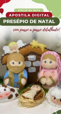 Atelie da Beta - Roberta Ferreira - Nativity Scene - Presepio de Natal  - Portuguese