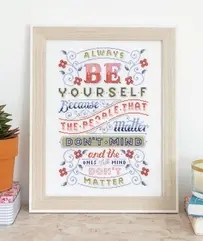 Be Yourself by Emma Congdon from Cross Stitch for the Soul PCS + XSD
