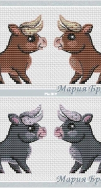 Brown Bull / Gray Bull - Two Sides of the Toy by Maria Brovko