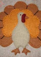 Wee Folk Art-Thanksgiving Turkey Applique Block-Free Pattern