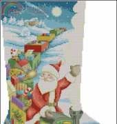 Snowman Stocking by Durene Jones from Cross Stitch Gold 70 & The Santa Express Stocking by Lucie Heaton from Cross Stitch Gold 78 XSD