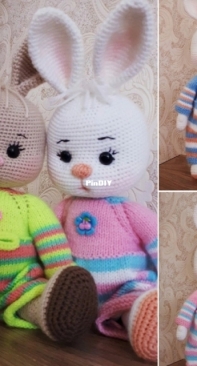 Irina Kirillova - Crochet bunny with clothes - Russian