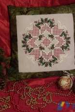 Hardanger Wreath Pillow