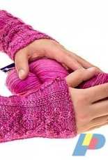 Butterflies Wristwarmers by Angelique den Brok -Eng.,Grman-Free
