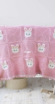 Maisie And Ruth Crochet - Amanda - Bunny blanket - Free