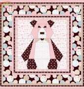 Harmonies Bear Quilt Pink-by Deb Mosa /Free Patten