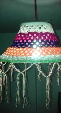 crochet lamp and bottle