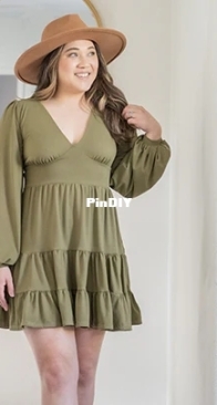Petite Stitchery Co - Ashley R - Adult Tegan Tiered Dress - Sizes XS-4X