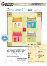 Quilters Newsletter-Caribbean Houses-Free Pattern