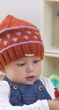 Red Heart Baby Fair Isle Hat Free From Yarnspirations