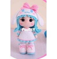 Kalu Crochet - Andry Pinzón - Cinna (Cinnaminroll) and Cinnamoroll - Spanish