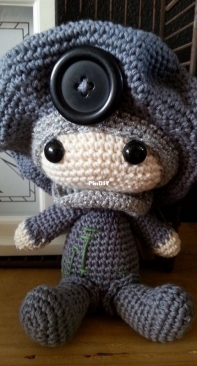 Chrochet grey mushroom doll
