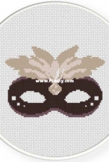 Daily Cross Stitch - Party Mask with Feather