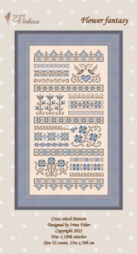Cross Stitch Verbena - Flower Fantasy by Irina Veber - Color