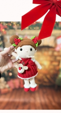 Athena Tutoriais - Christmas Doll - Boneca Natalina - Portuguese