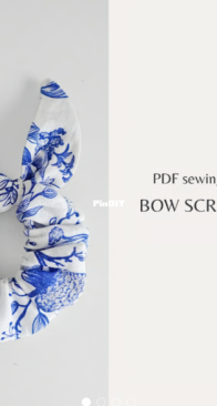 NH Patterns - Natasha Hutchins - Bow Scrunchie
