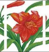 Spring Cross Stitch 02140 Triptych Lily