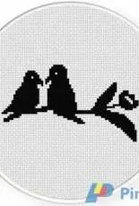 Daily Cross Stitch - Couple Birds