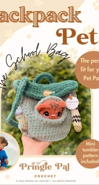 Pringie Pal Crochet - Miranda Pringle - Backpack Pets School Bag