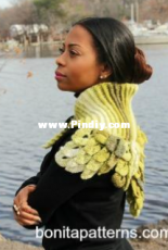 Bonita Patterns - Lianka Azulay - Crocodile Stitch Leafy Capelet