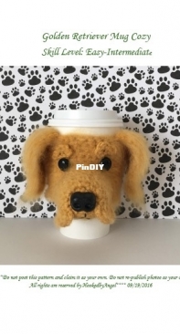 Hooked by Angel - Angela Doherty - Golden Retriever Mug Cozy