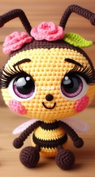 Crochet Ease - Yassin - Garden Delights - Bee with Flower Crown