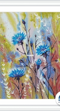 Rainbow Cornflowers by Anna Ulchitskaya