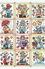 Lesley Teare - LJT 334-12 Sunbonnet Sue SAL Border 2018