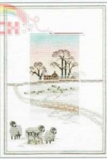 Derwentwater design: Misty Mornings  - Snowy Sheep