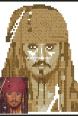Stitch a Star - Johnny Depp from Cross Stitcher 194 XSD