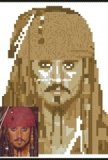 Stitch a Star - Johnny Depp from Cross Stitcher 194 XSD