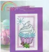 The World of Cross Stitching 197 - cupcake with snow