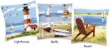 Vervaco Pillow Skiffs, Lighthouse, Beach