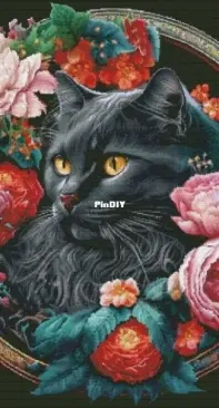 Cat in flowers by Evgenia Nicotina