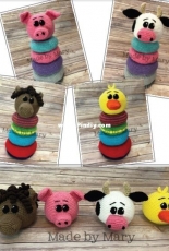 Made by Mary - Mary Smith - Farm Animal Ring Stacker