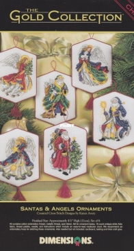 Dimensions - The Gold Collection 8568 Santas and Angels Ornaments XSD