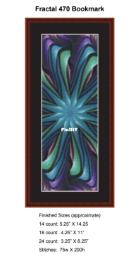 Cross Stitch Collectibles - Fractal 470 Bookmark
