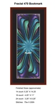 Cross Stitch Collectibles - Fractal 470 Bookmark