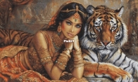 Luca-S Gold BU5060 - The Indian Princess and The Royal Tiger